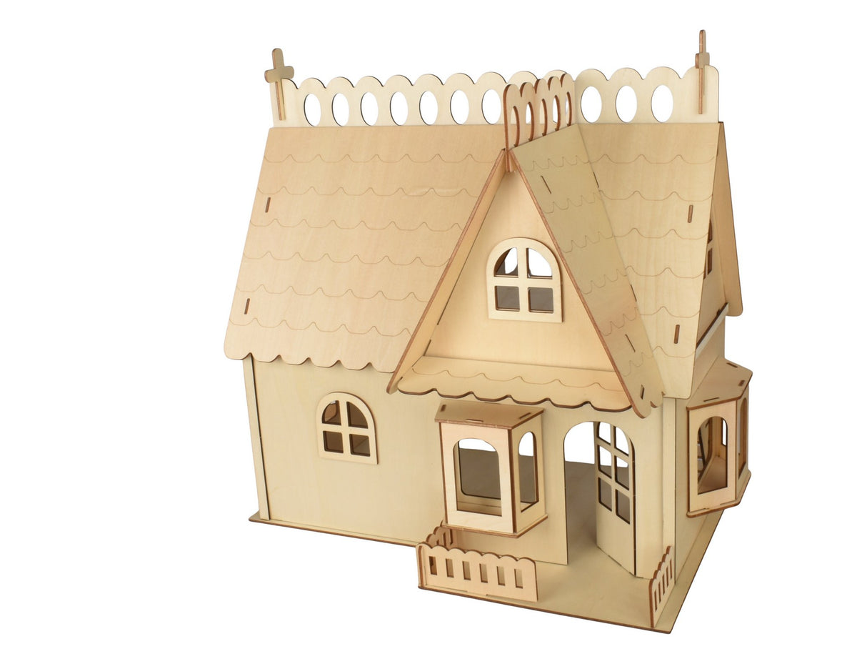Bouwpakket Poppenhuis 'Huis met Dakkapel' 1:12