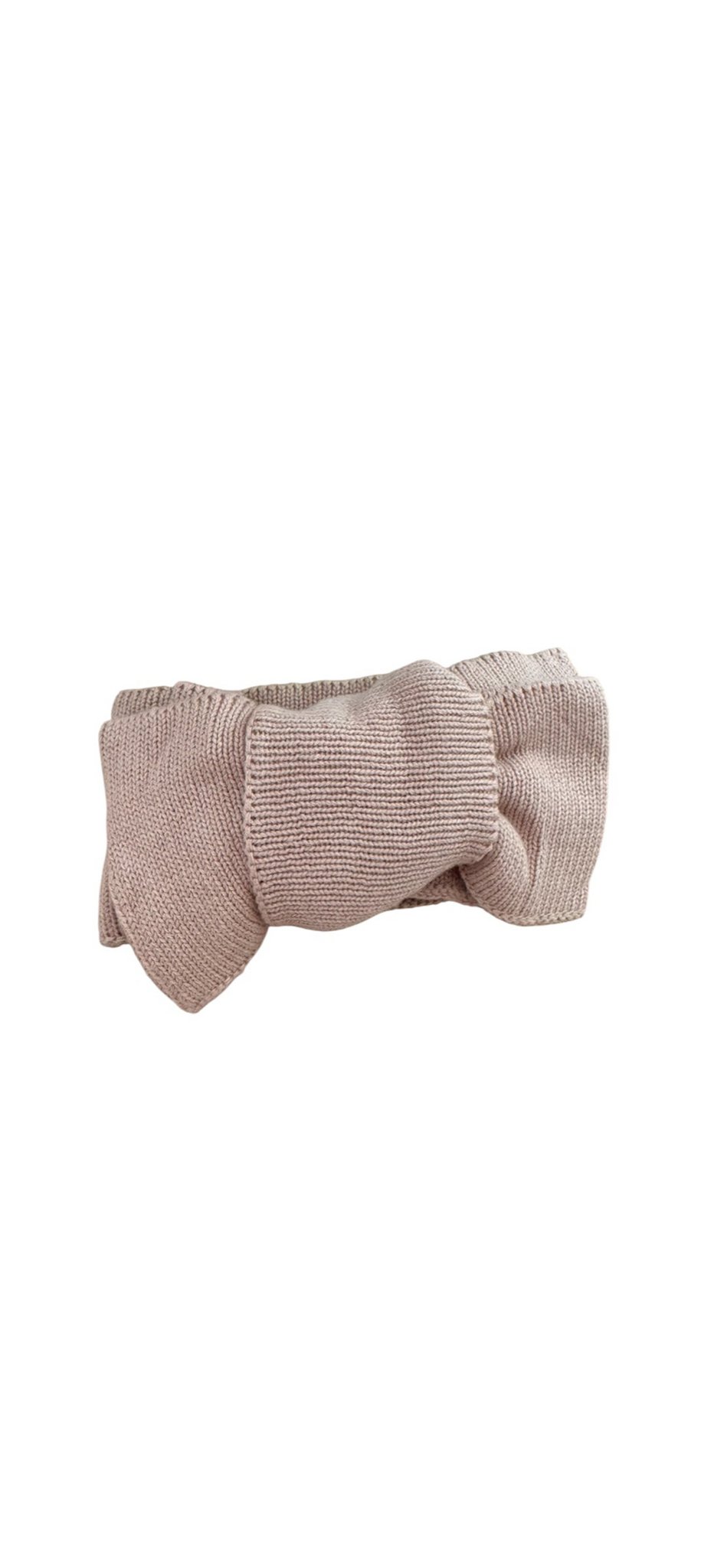 Gebreide babyhaarband – Bruin