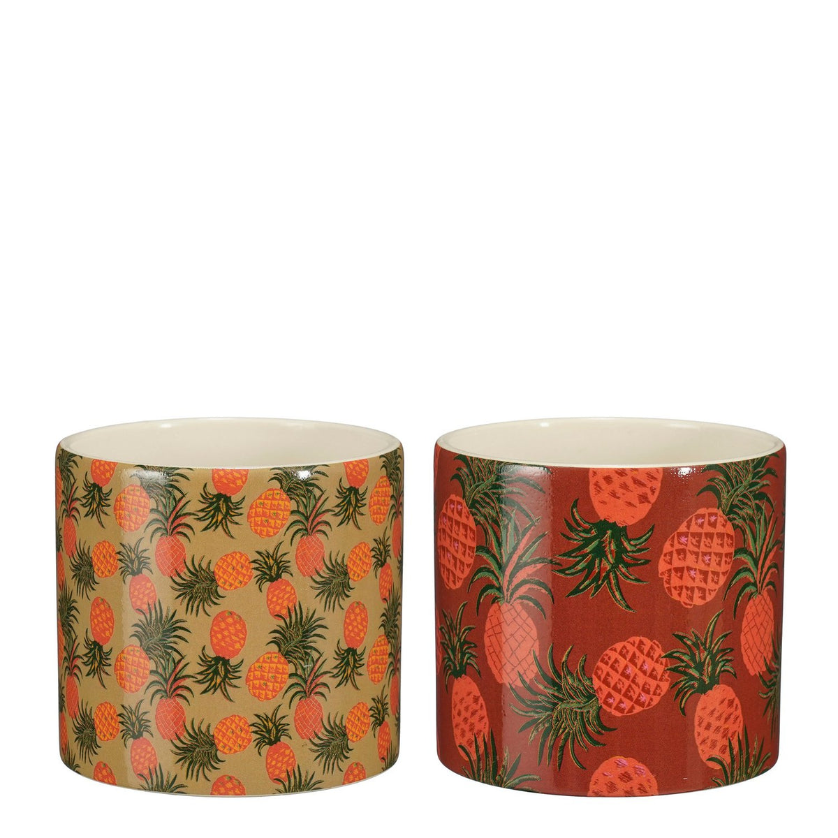 Pot rond geel roze 2 assorti