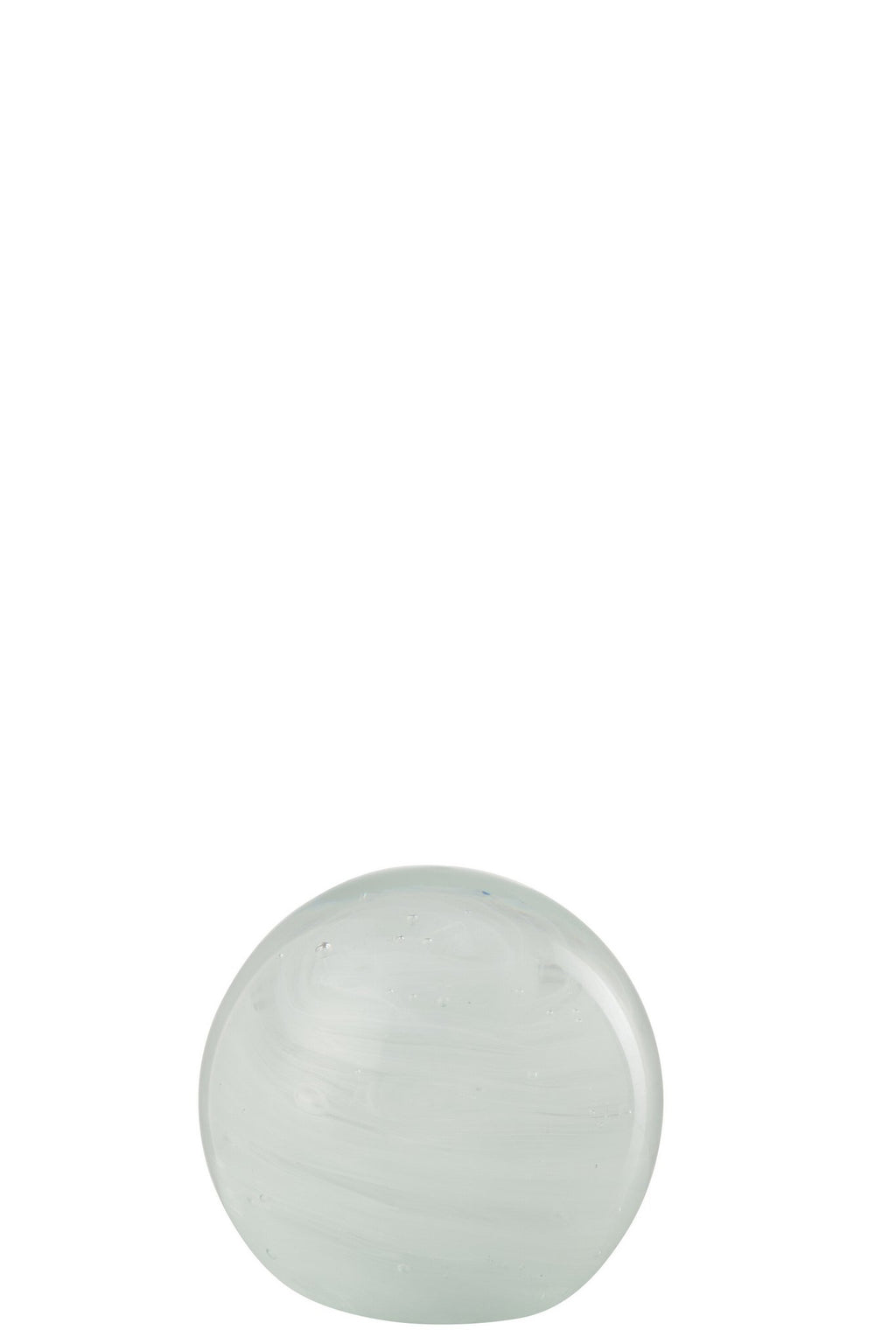 J-Line presse-papier Twister Rond - glas - wit - small
