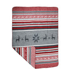 Plaid herten rood grijs 130x180cm