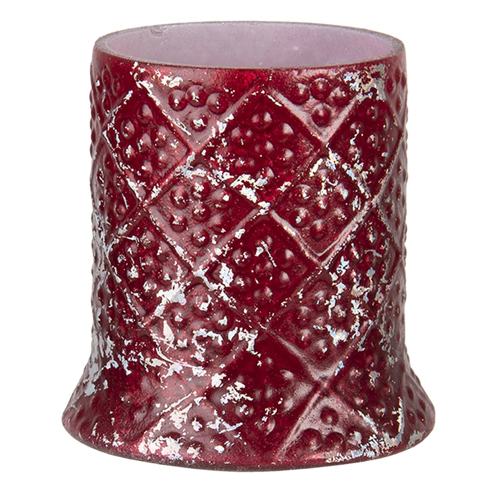 Theelichthouder Ø 6x7 cm Rood Glas Waxinelichthouder