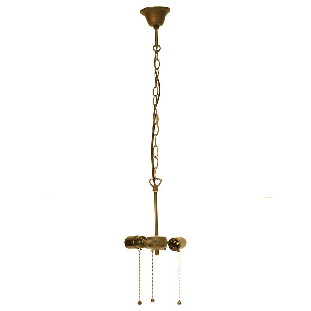 Snoerpendel Ketting Tiffany Ø 19x160 cm Bruin IJzer Trekfitting