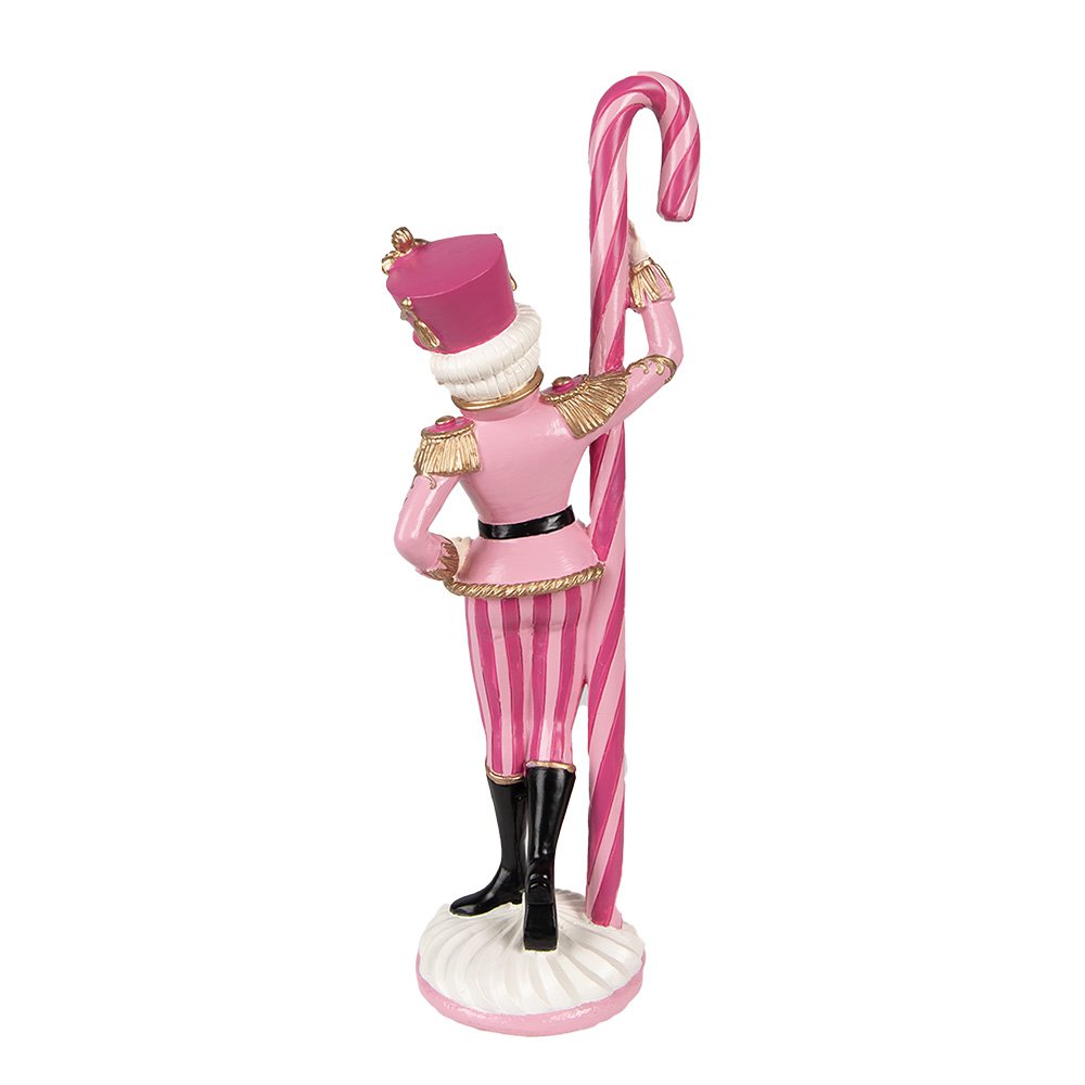 Beeld Notenkraker 9x6x23 cm Roze Polyresin