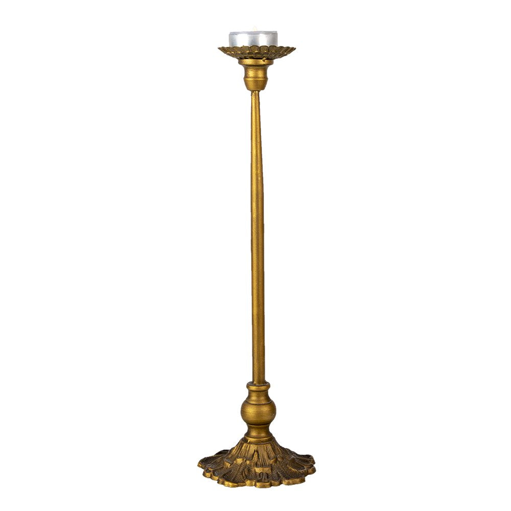 Kandelaar Ø 14x51 cm Goudkleurig IJzer Kaarsenstandaard