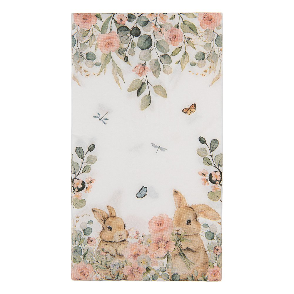 Servetten Papier Set van 20 33x40 cm Wit Papier
