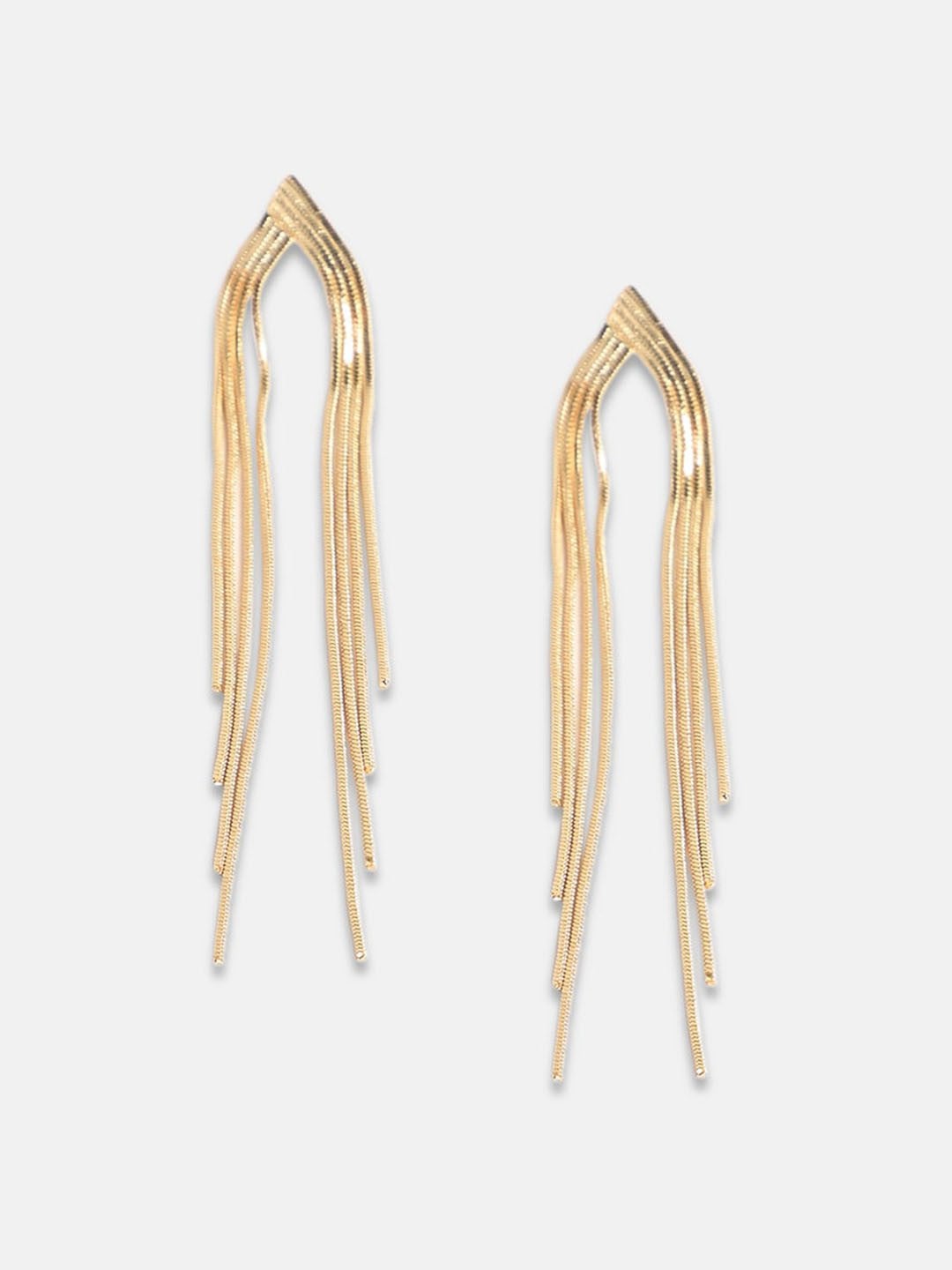 Vergulde hangende oorbellen – Sieraden voor de detailhandel – Eigentijdse stijl – Veilige post-back