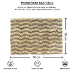 Berlin Superzachte microvezelbadmat 38x58 cm | Antislip, wasbare badkamervloermat