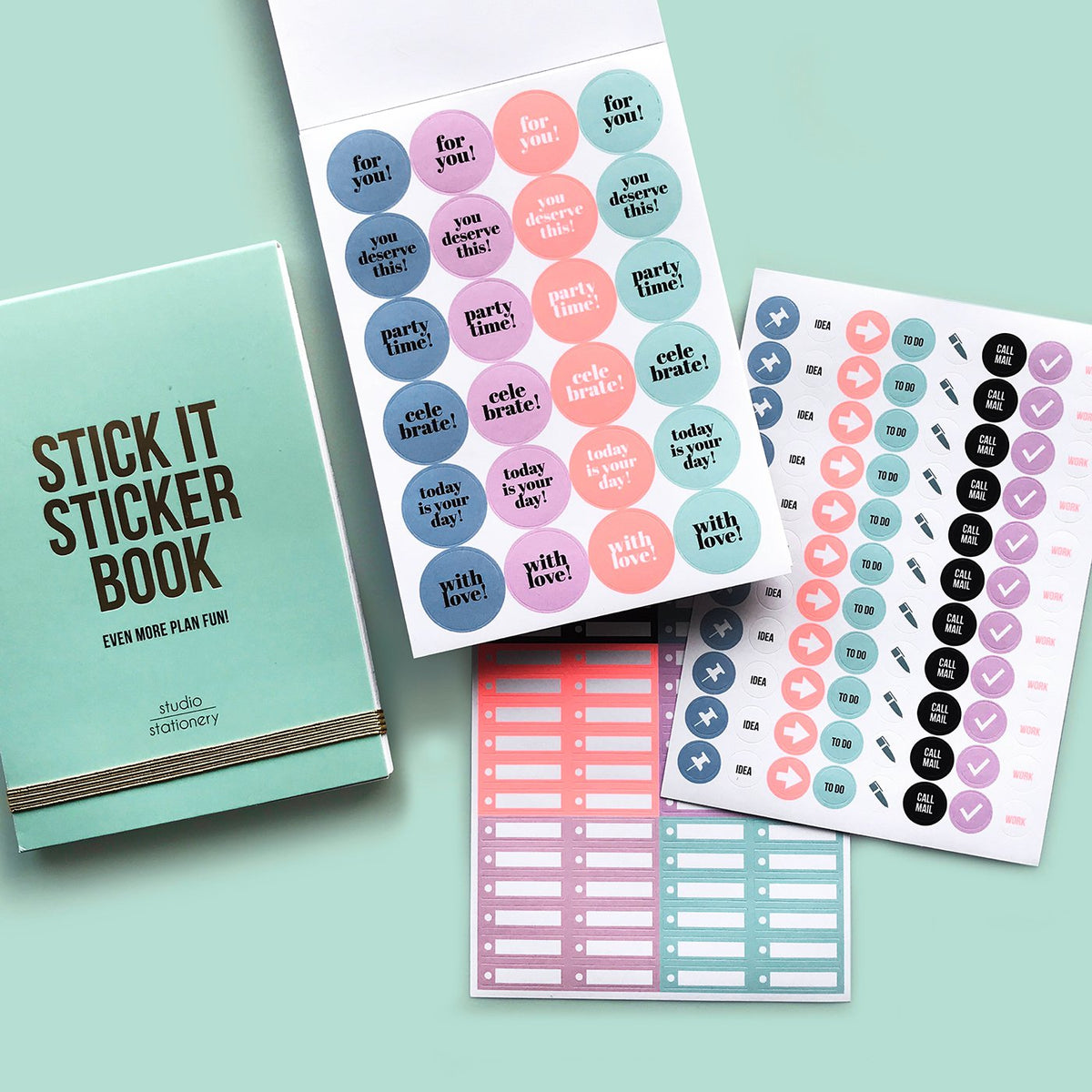 Stick it Stickerbook green, per 6 stuks