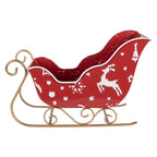 Kerstdecoratie Beeld Slee 29x13x19 cm Rood Metaal
