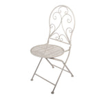Bistroset Bistrotafel Bistrostoel 3-delig Ø 60x70 / 39x39x94 cm Wit Metaal