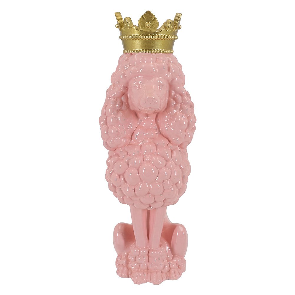 Decoratie Beeld Hond Roze Kunststof