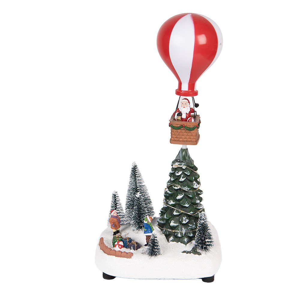 Kerstdecoratie met LED-verlichting en muziek Kerstboom 17x13x15/18 cm / 3xAA Groen Kunststof