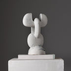 Moderne abstracte marmerlook sculptuur voor hedendaagse