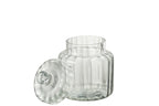 J-Line Voorraadpot Elia Glas Transparant Small