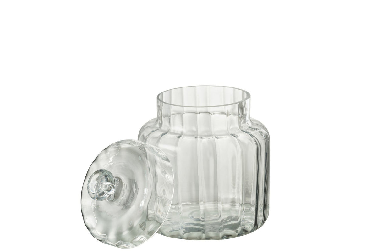 J-Line Voorraadpot Elia Glas Transparant Small