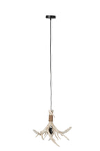 J-Line Plafondlamp met gewei - polyresin - lichtbeige - small