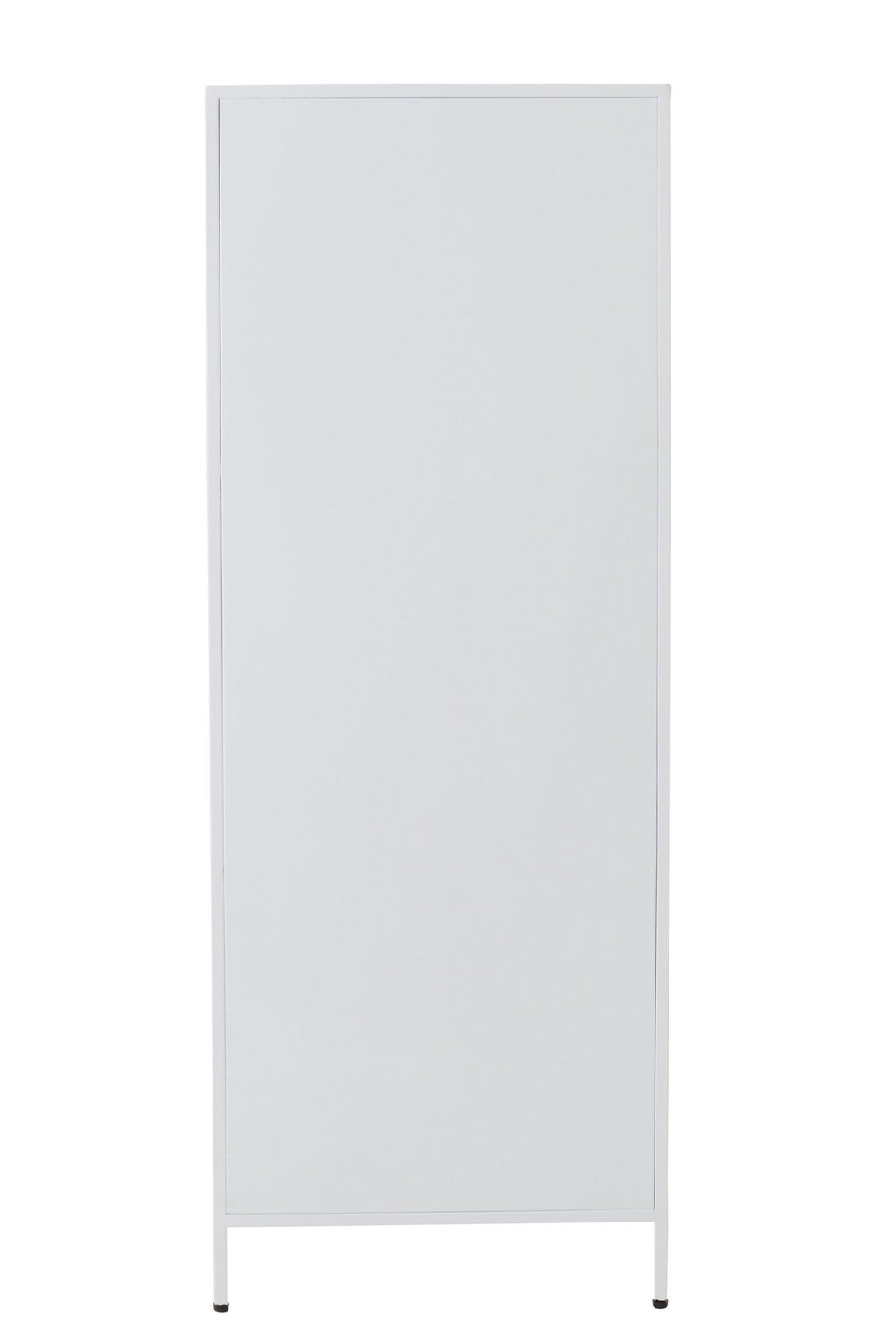 J-Line decoratie Kast - polyresin - ijzer/glas - wit