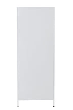 J-Line decoratie Kast - polyresin - ijzer/glas - wit