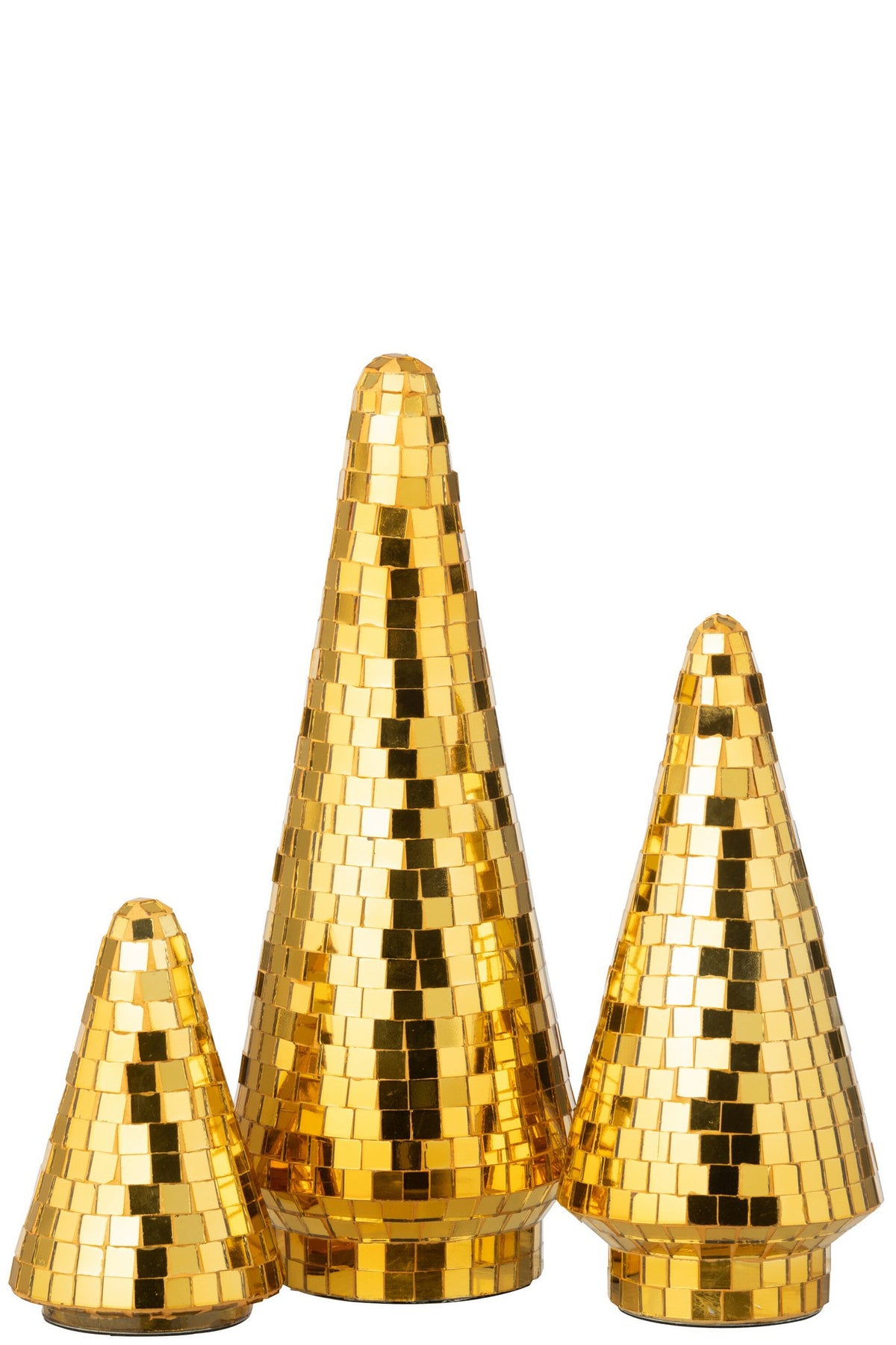 J-Line decoratie Boom Spiegel - glas - geel - L