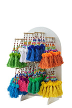 J-Line sleutelhanger Pompon 48 st. - textiel/polyresin - mix