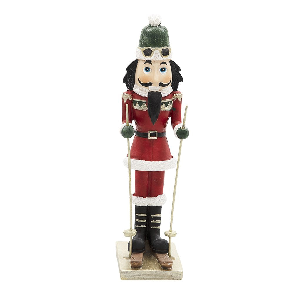 Beeld Notenkraker 17 cm Rood Wit Kunststof Kerstdecoratie
