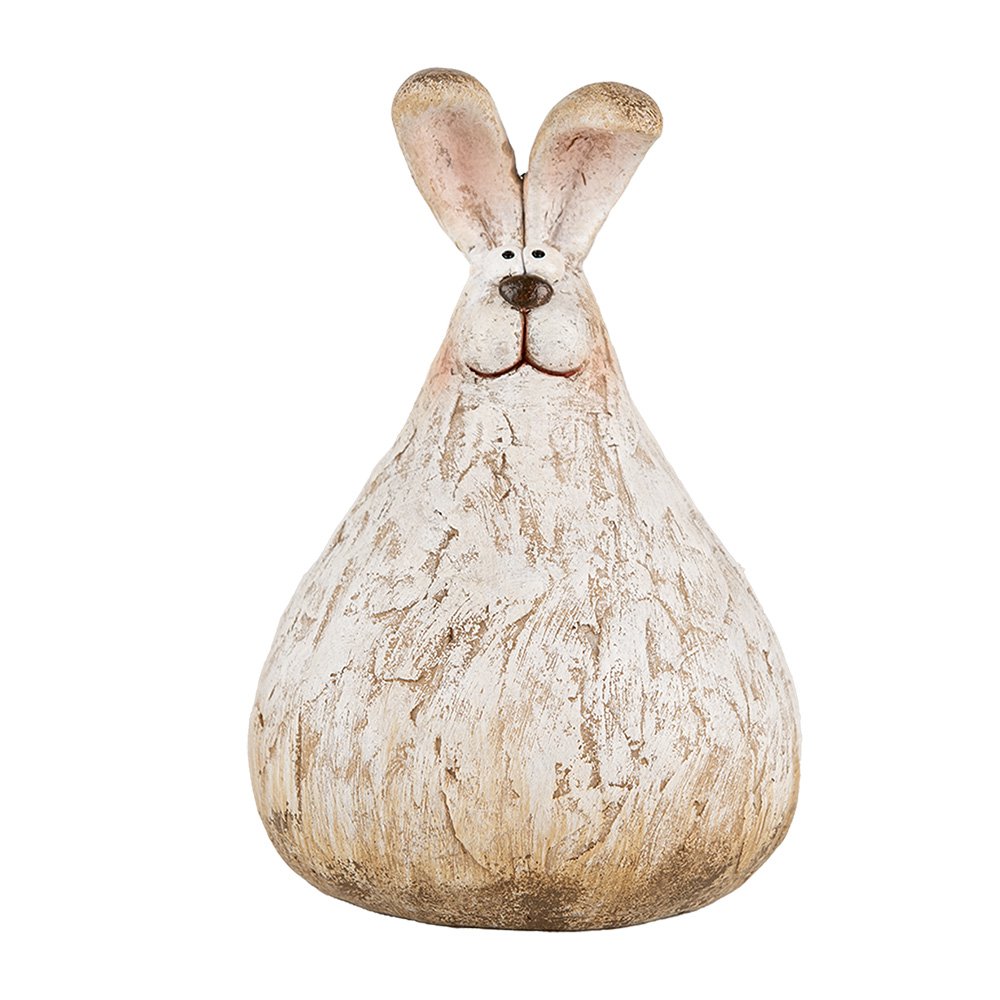 Decoratie Beeld Konijn 10x9x14 cm Beige Kunststof