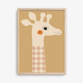 Kinderposter Glanzend Giraffe - Bruin, Eco-papier en verpakking