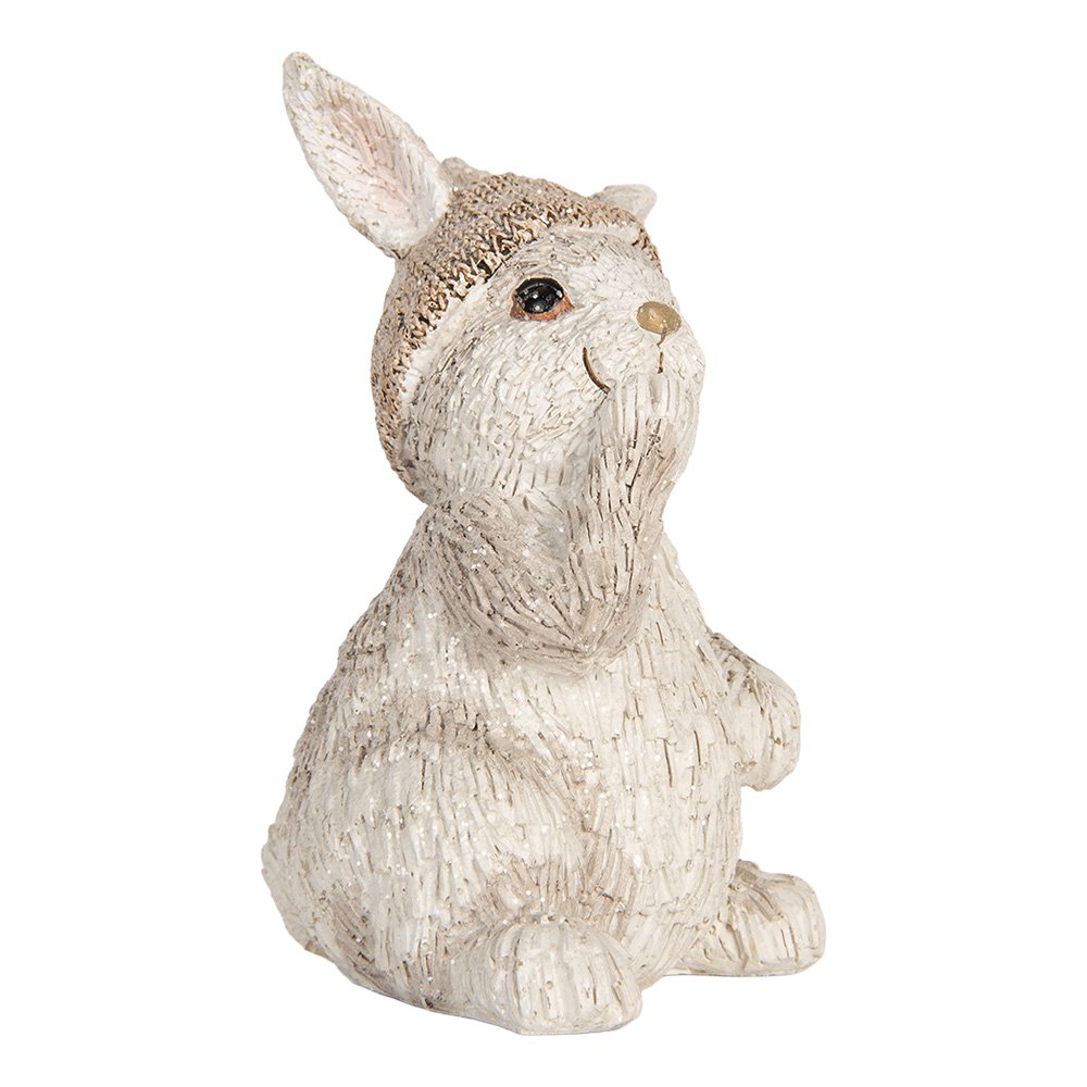 Decoratie Beeld Konijn 9x9x14 cm Beige Kunststof