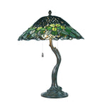 Tiffany Tafellamp Ø 47x58 cm Groen Glas Tiffany Bureaulamp