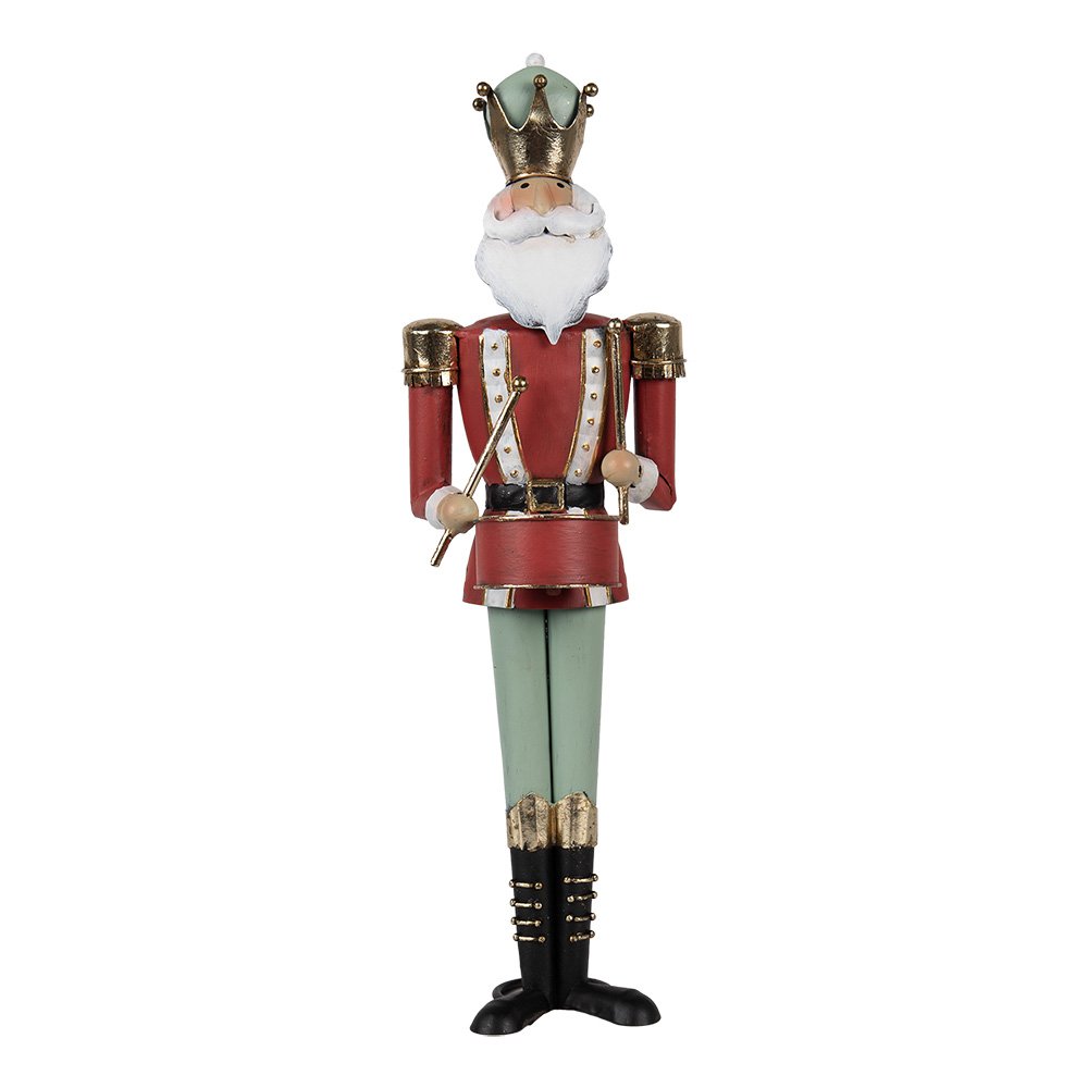 Kerstdecoratie Notenkraker 37 cm Rood Groen Metaal