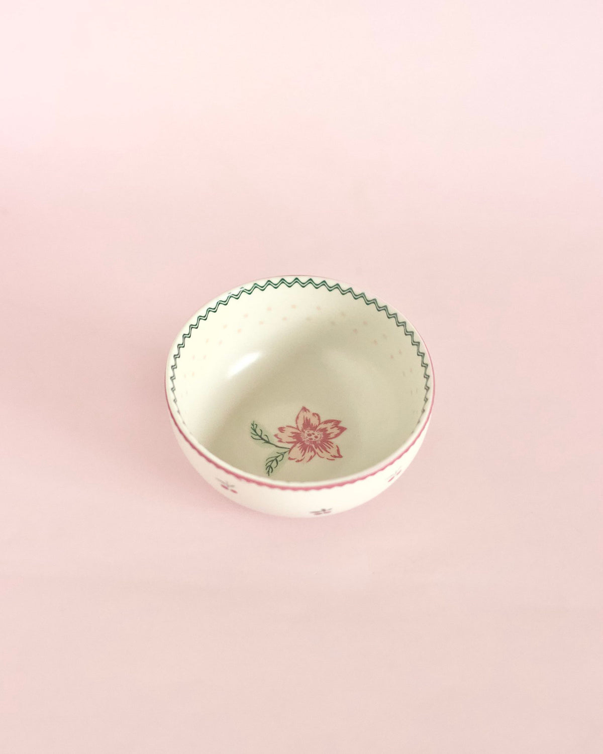 Serving Bowl | Ceramic Floral Decal | Set of 4, 10x5cm