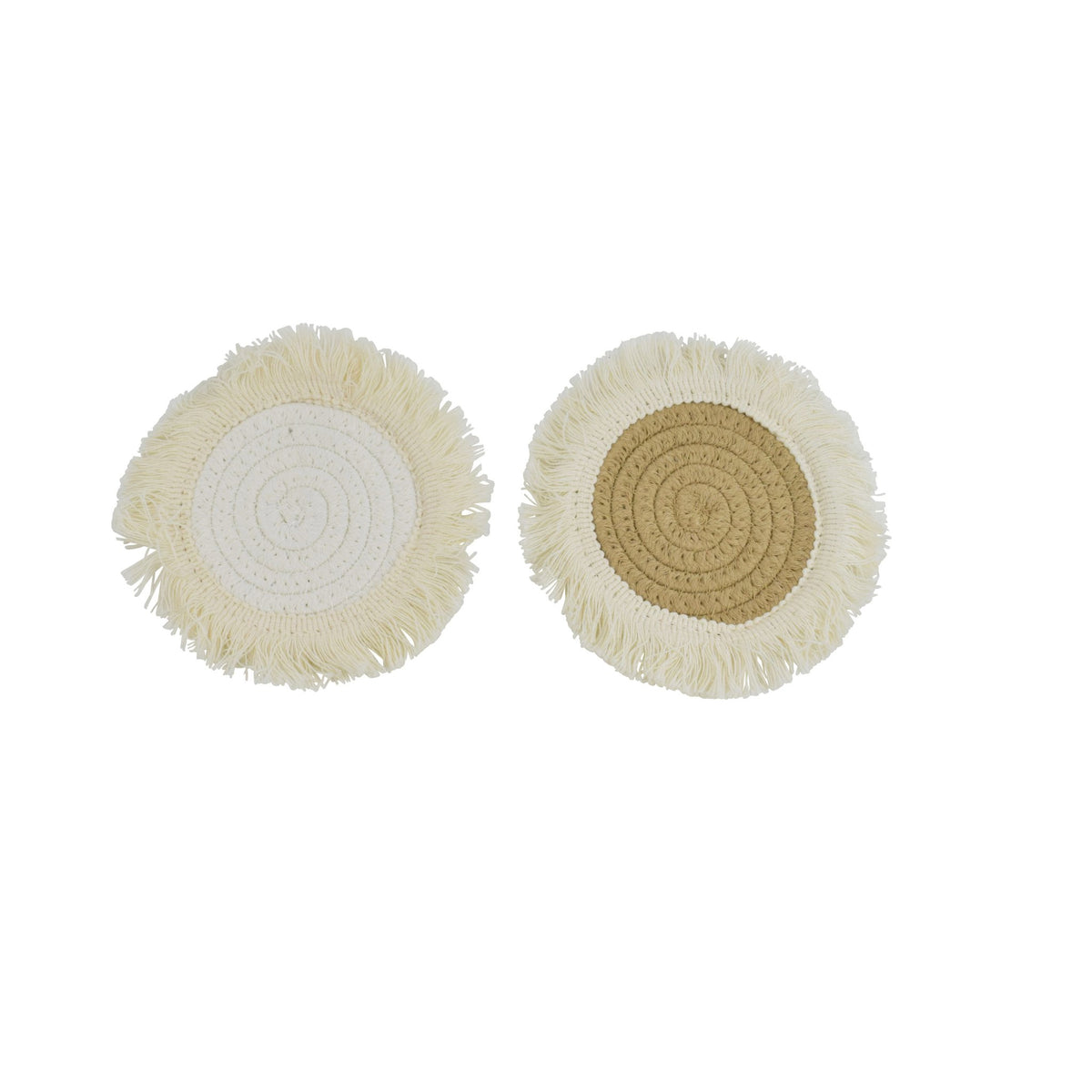 Onderzetter raffia beige 14cm
