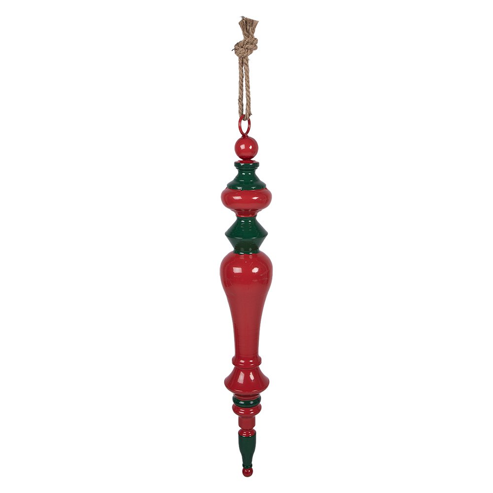 Kersthanger Ø 9x65 cm Rood Groen Metaal