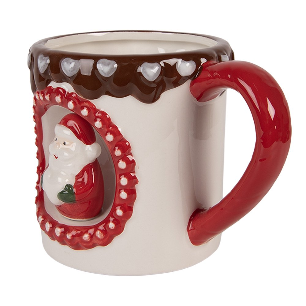 Mok 375 ml Wit Keramiek Kerstman