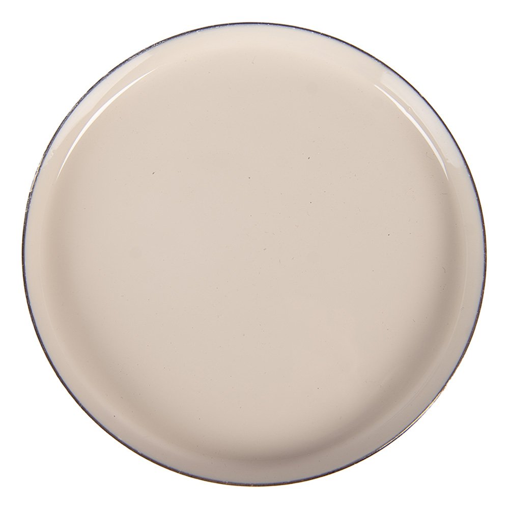 Onderzetters voor Glazen Ø 11x1 cm Beige Metaal