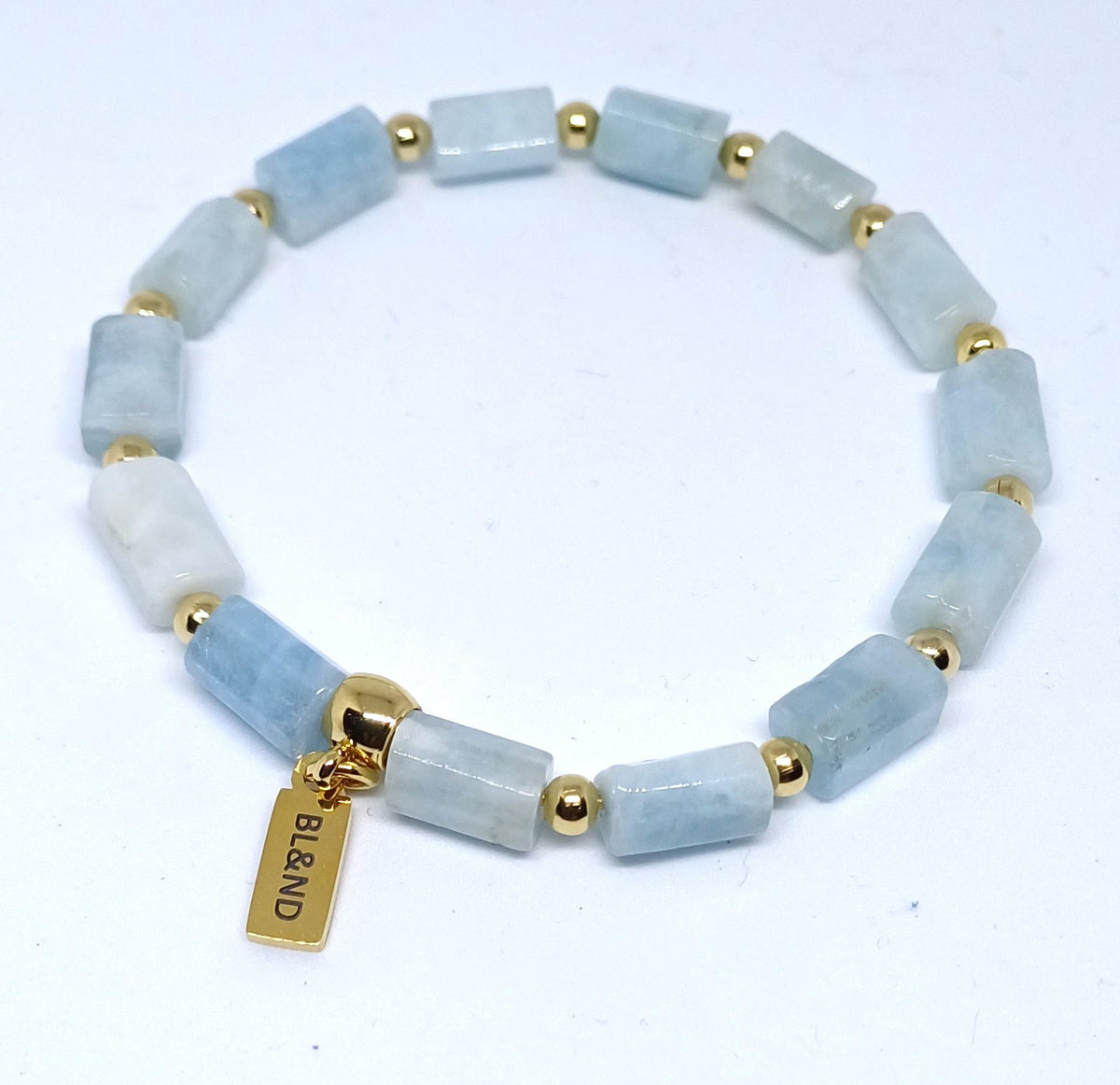 Edelsteen kolom stretch armband