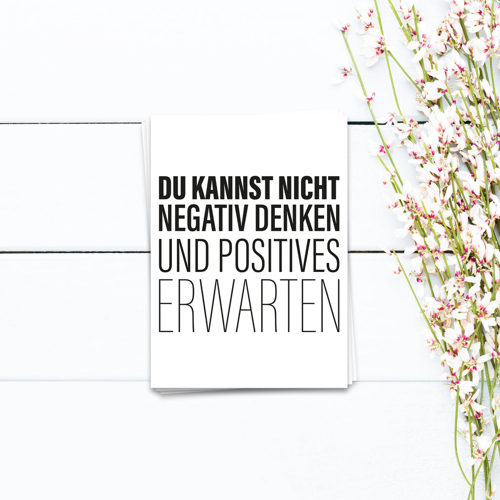 Je kunt niet negatief denken - ansichtkaart 10 set