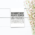 Je kunt niet negatief denken - ansichtkaart 10 set