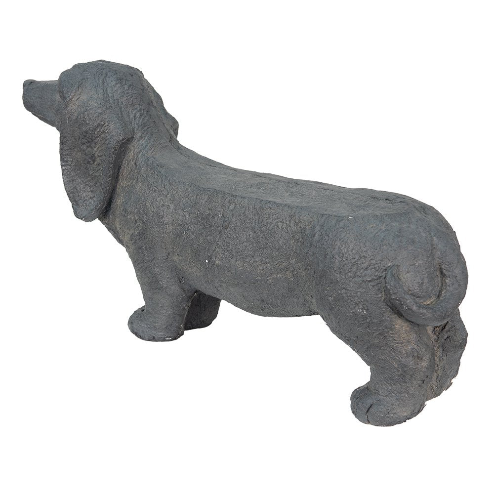 Beeld Hond 74x19x39 cm Grijs Magnesium (MGO)