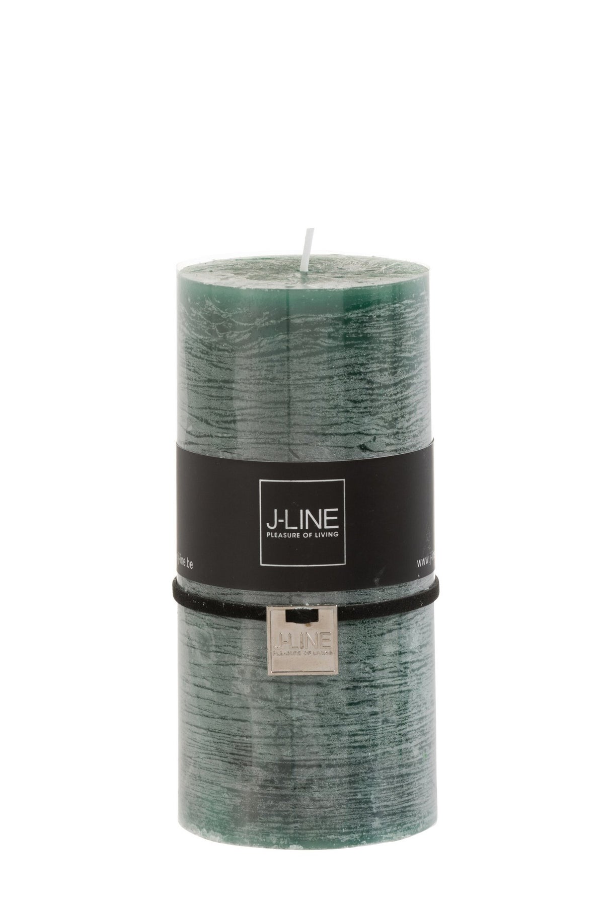 J-Line cilinderkaars donkergroen 15 cm