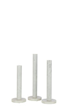J-Line kaarshouder Marmer - steen - wit - 3 stuks