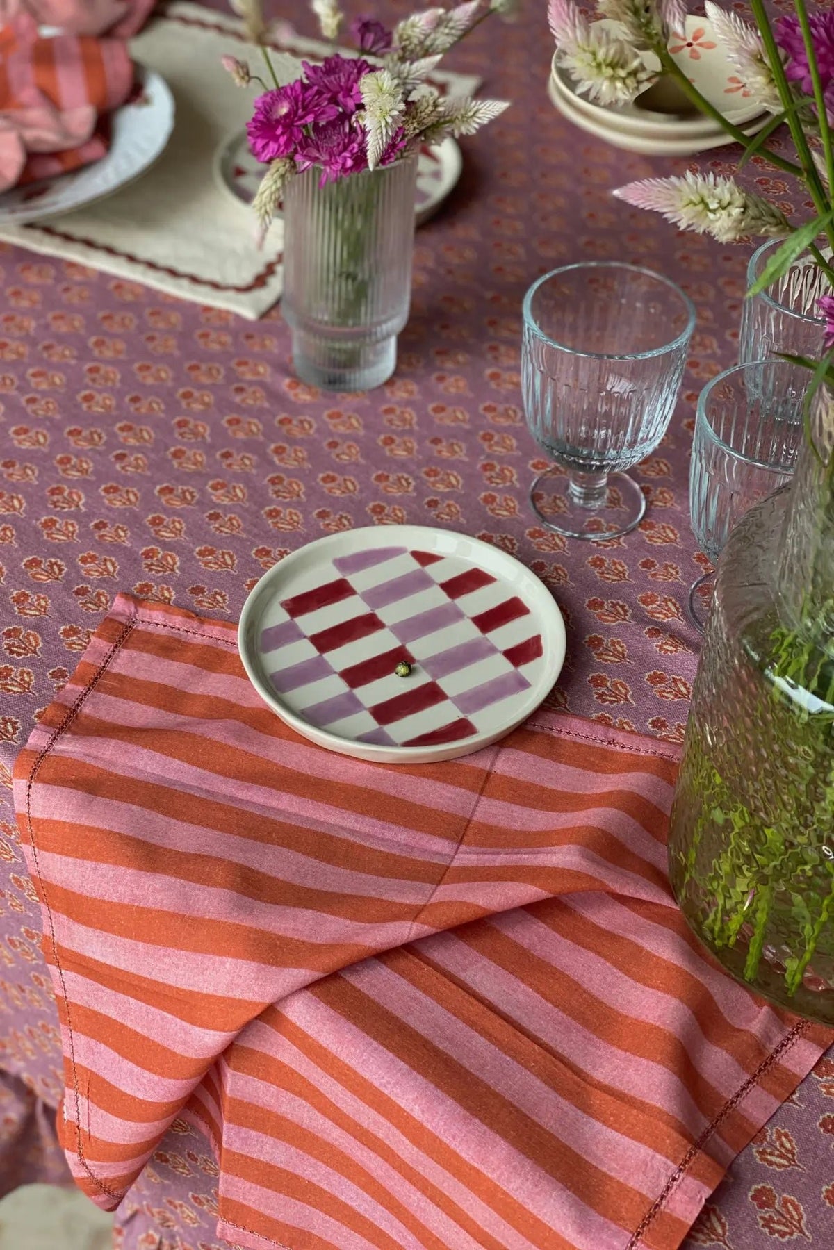 Servet | Linea Dusty Rose katoenen servetten-set van 6 van Sanctuary Living