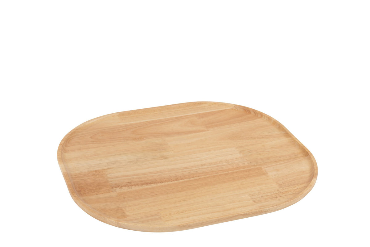 J-Line decoratie plateau - hout - naturel - L