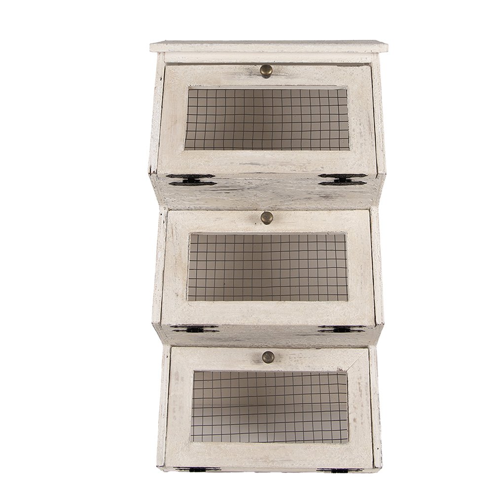 Wandkast 33x25x61 cm Wit Hout