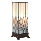 Tiffany Tafellamp 17x17x43 cm Grijs Glas Tiffany Bureaulamp