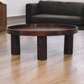 Massief houten Crescent Kastanje salontafel, bruin
