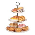 Etagère 3 laags Ø 26x31 cm Wit Keramiek