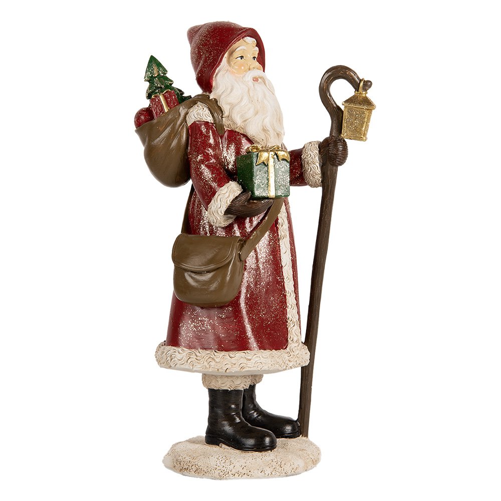 Kerstdecoratie Beeld Kerstman 26 cm Rood Kunststof