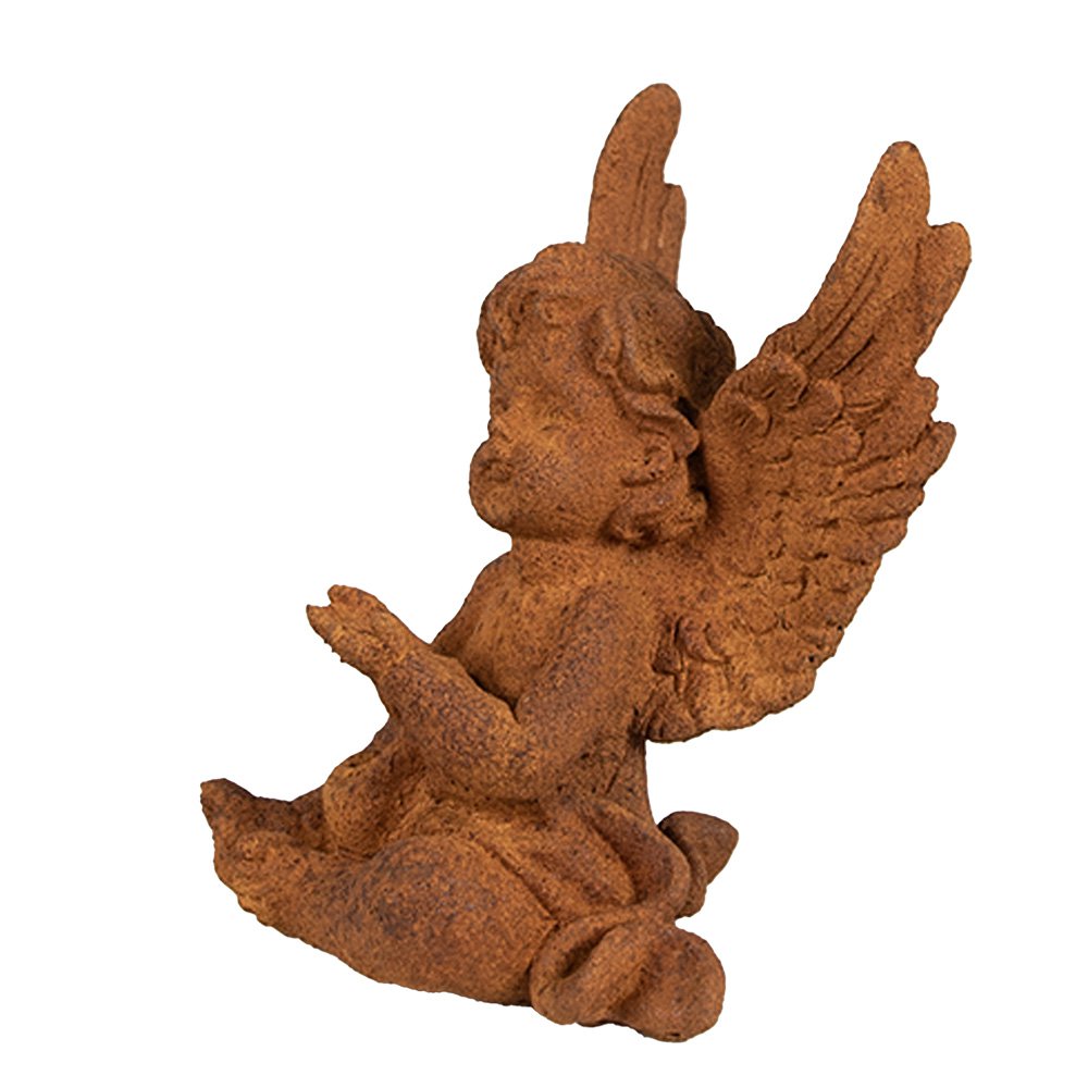 Decoratie Beeld Engel 12 cm Bruin Polyresin Religious sculpture